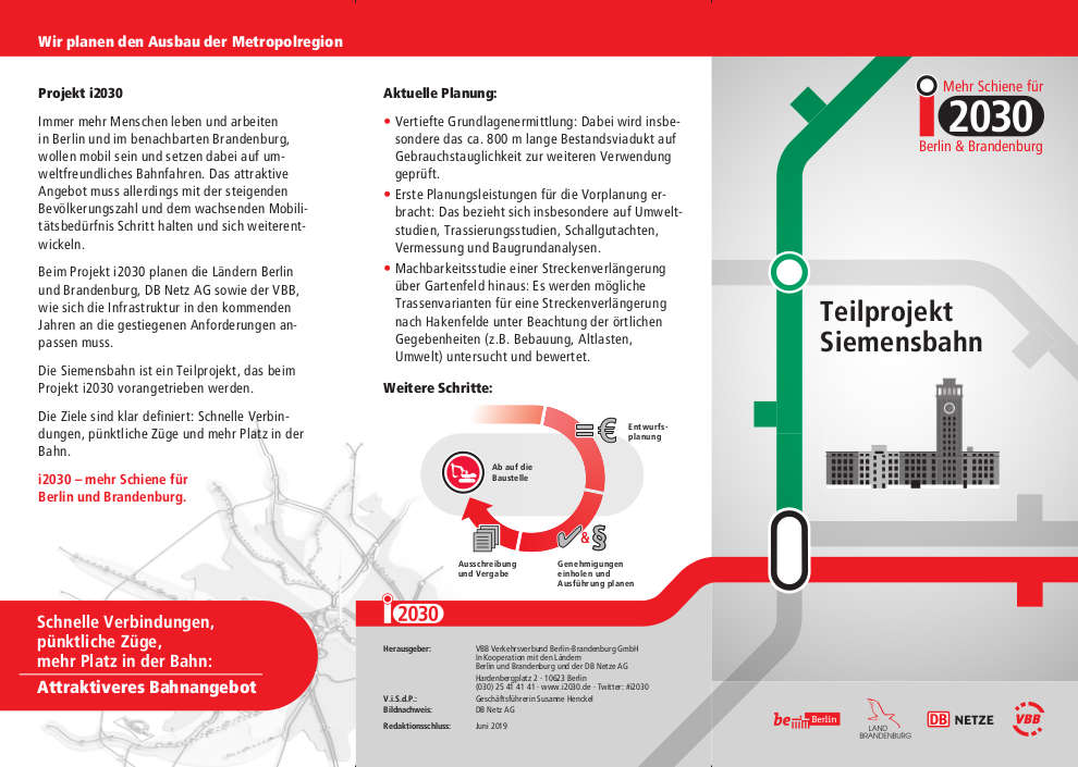 i2030 Teilprojekt Siemensbahn Infoflyer