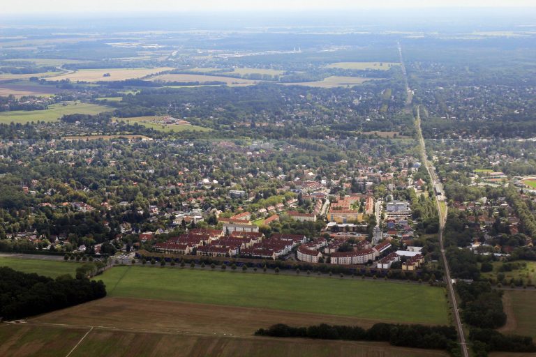 Blick vom Norden auf die Gemeinde Blankenfelde-Mahlow, Gemeinde Blankenfelde-Mahlow/Hinz