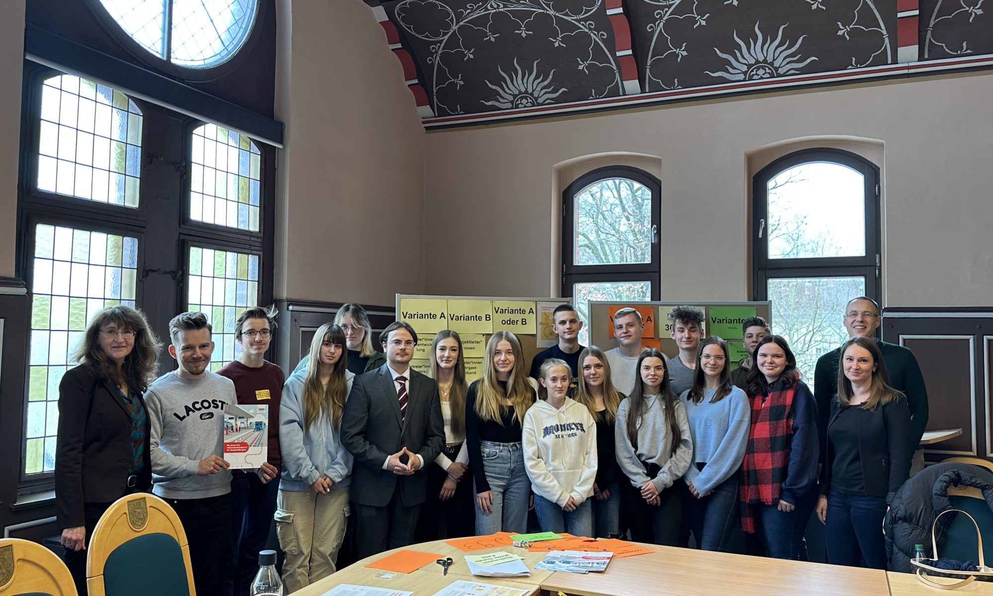 i2030-Planspiel in Nauen mit Schüler:innen vom Goethe Gymnasium, Foto: Stadt Nauen