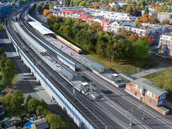 Der Bahnhof Köpenick zukünftig, Visualisierung: Deutsche Bahn