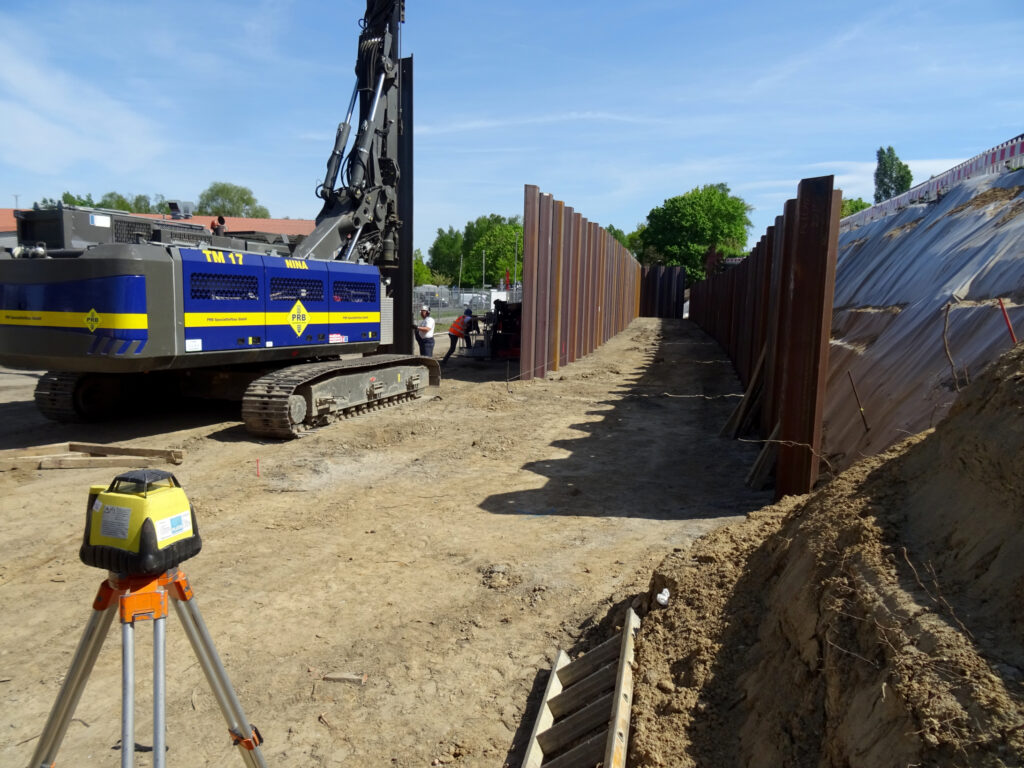 i2030-Baustelle in Wilhelmsruh im Teilprojekt "Reaktivierung der Stammstrecke der Heidekrautbahn", Foto: VBB, Stapf