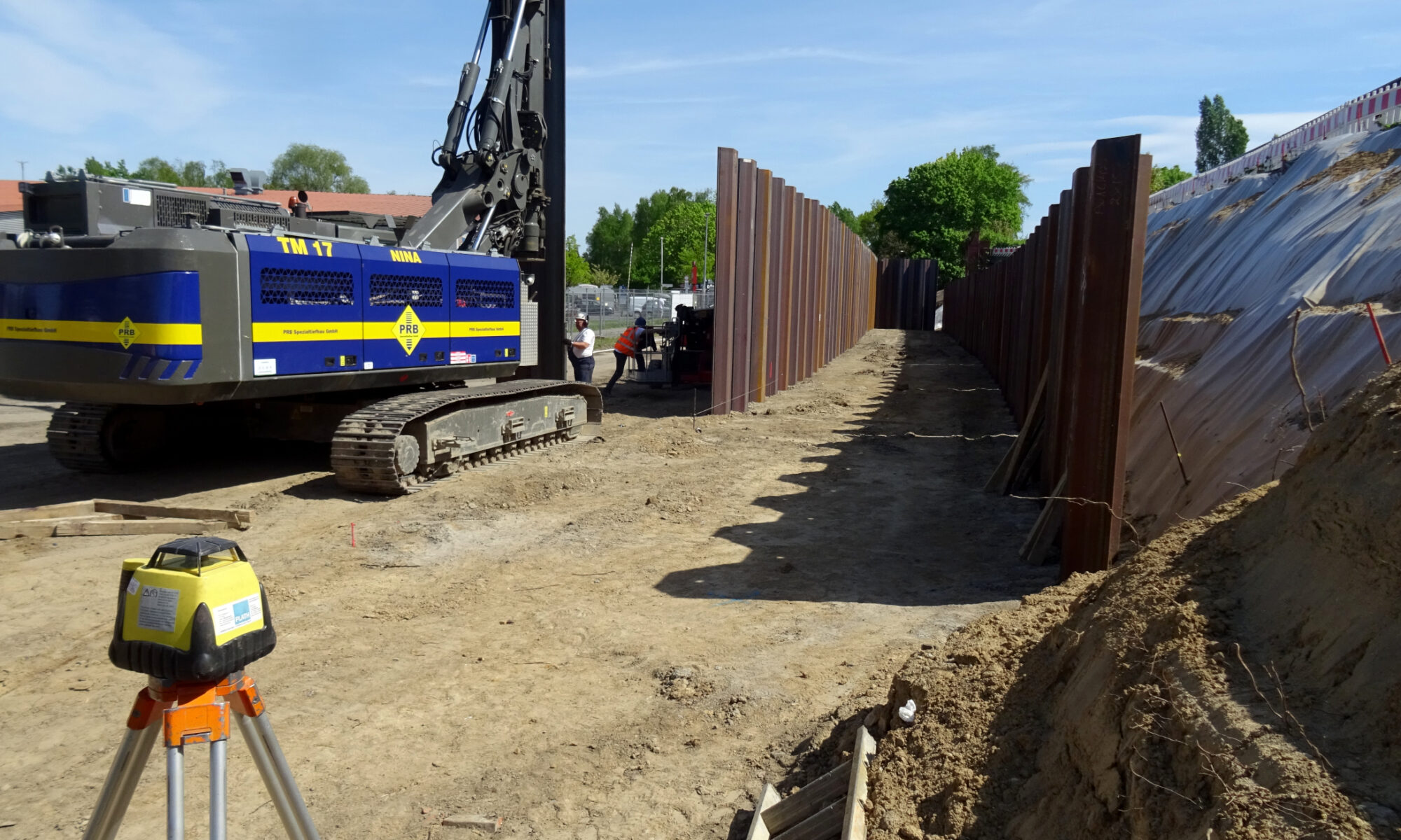 i2030-Baustelle in Wilhelmsruh im Teilprojekt "Reaktivierung der Stammstrecke der Heidekrautbahn", Foto: VBB, Stapf