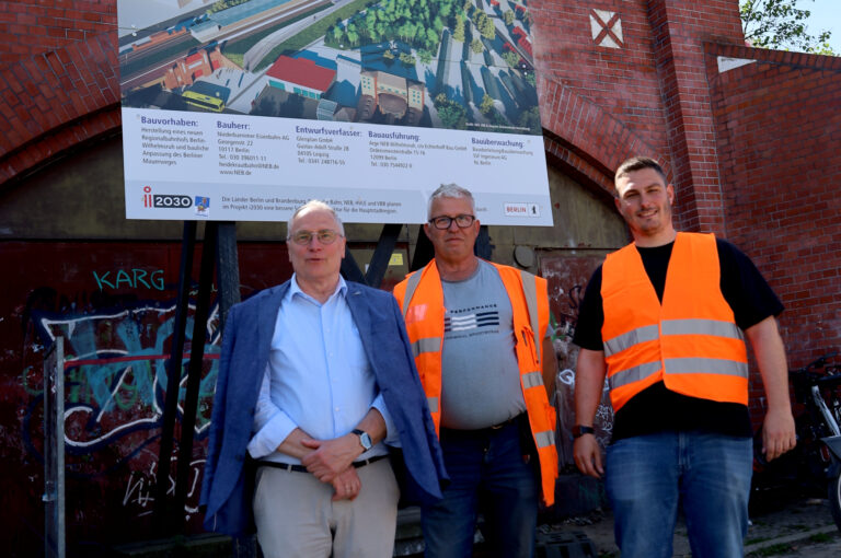 i2030-Baustelle in Wilhelmsruh im Teilprojekt "Reaktivierung der Stammstrecke der Heidekrautbahn", Foto: VBB, Fülling