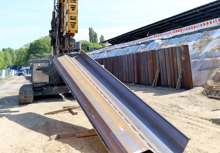 i2030-Baustelle in Wilhelmsruh im Teilprojekt "Reaktivierung der Stammstrecke der Heidekrautbahn", Foto: VBB, Fülling