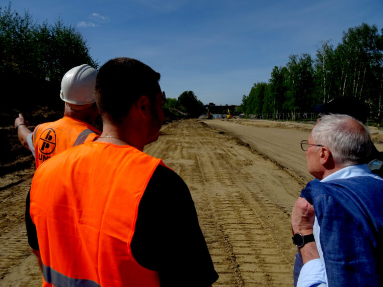 i2030-Baustelle in Wilhelmsruh im Teilprojekt "Reaktivierung der Stammstrecke der Heidekrautbahn", Foto: VBB, Stapf
