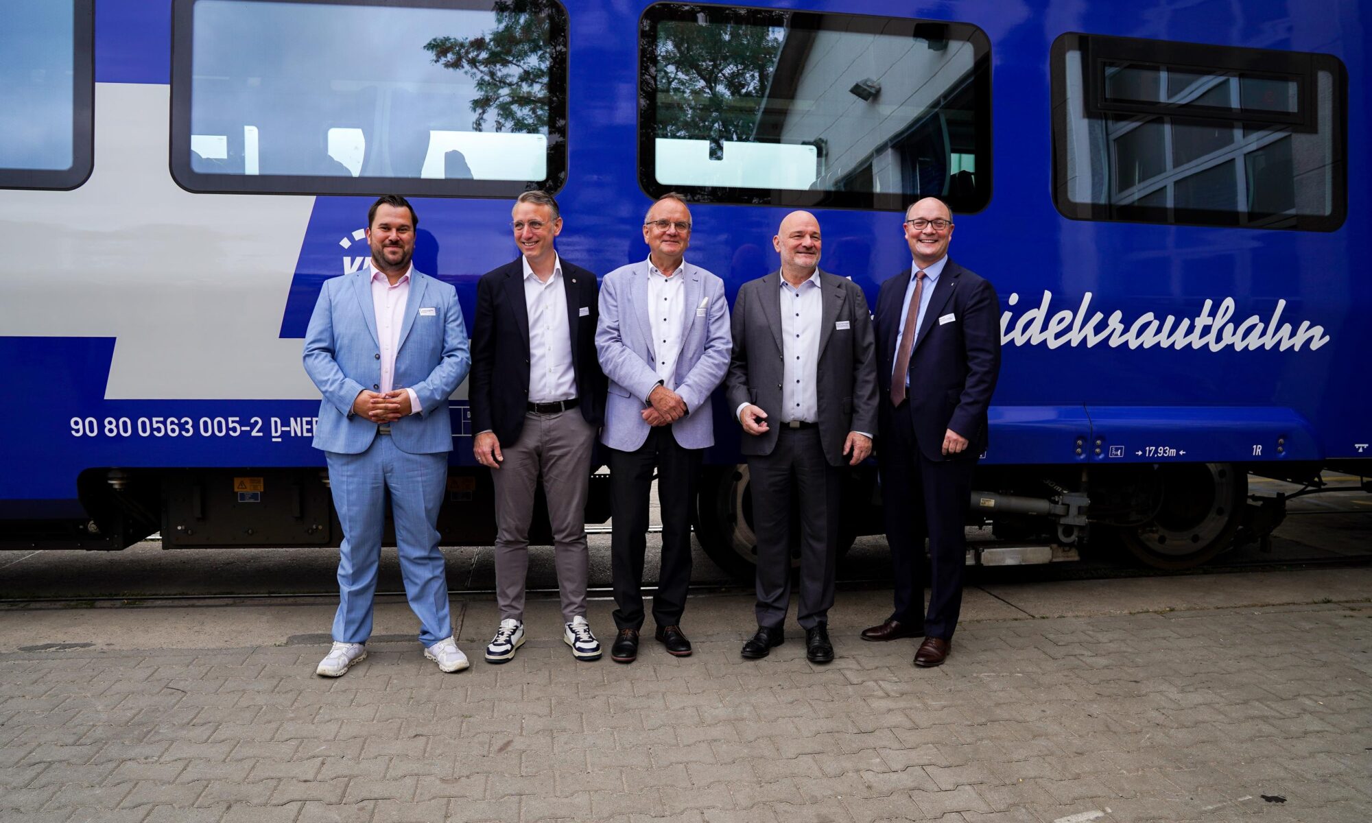 Präsentation der fertigen Wasserstofftankstelle für die Züge der NEB, Foto: NEB, Reichardt