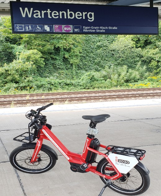 i2030-Fahhrrad auf dem S-Bahnhof Wartenberg, Foto: VBB GmbH, PS