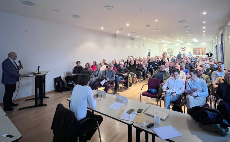 130 Gäste kamen zur Infoveranstaltung vom i2030-Projekt der S-Bahnverlängerung der S25 nach Stahnsdorf, Foto Gemeinde Stahnsdorf