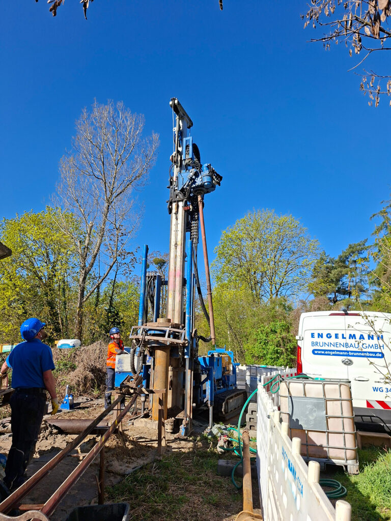 Bohrung für 25 m Tiefe. Foto: DB InfraGO AG